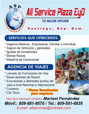 Agencia de viajes, guías turísticos, asesorías migratorias, Reservaciones Hoteles y Resort